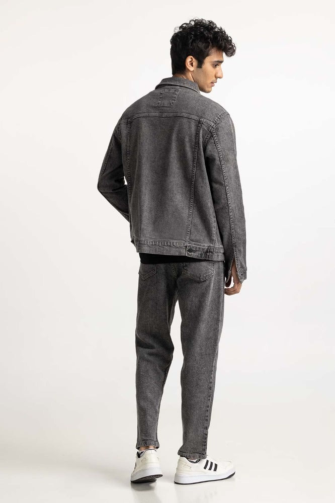 Grey Basic Denim Jacket MN-JKT-WS23-302