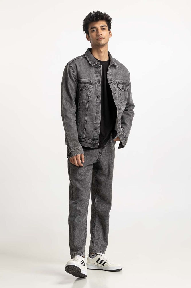 Grey Basic Denim Jacket MN-JKT-WS23-302