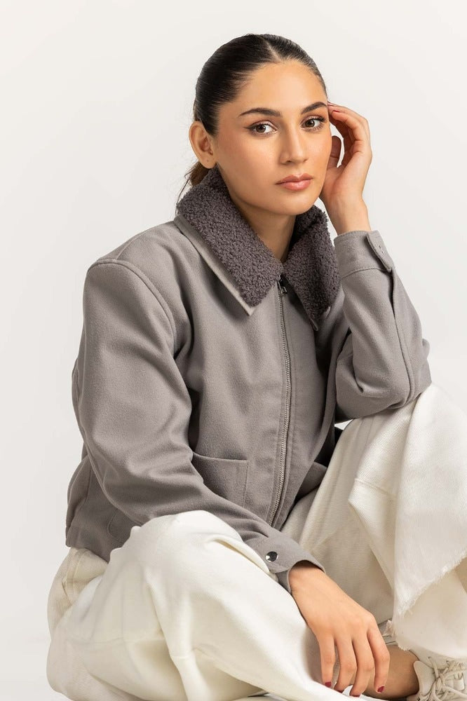Grey Basic Jacket WM-JKT23-087