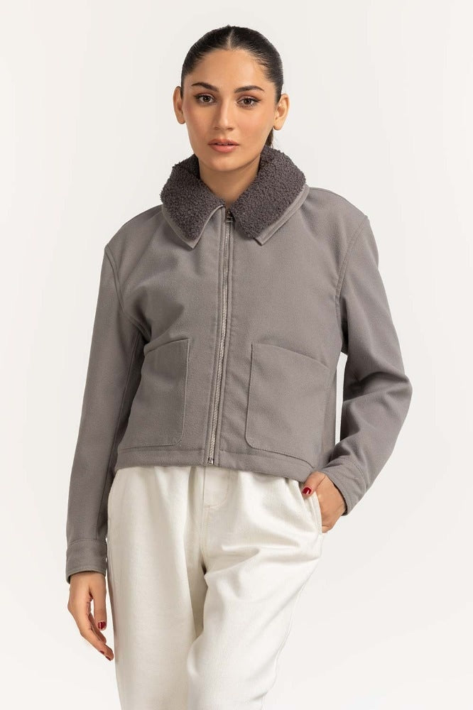 Grey Basic Jacket WM-JKT23-087