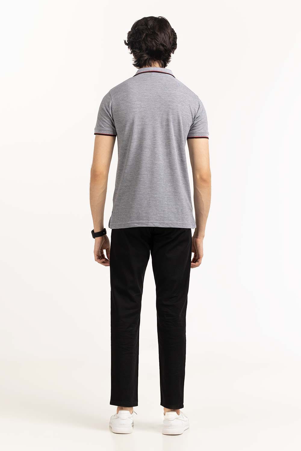 Grey Basic Polo PS-FPK23-017