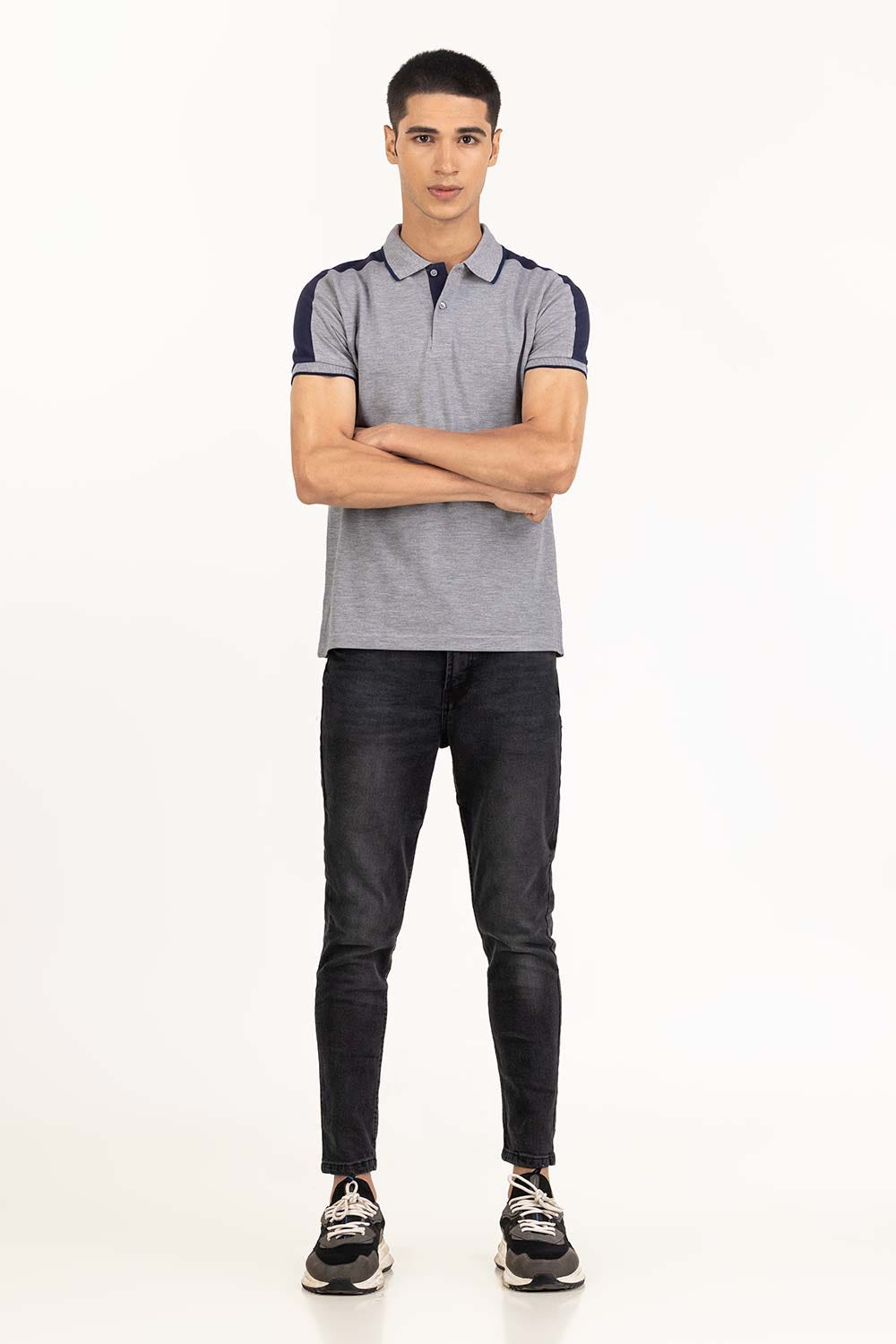 Grey Basic Polo PS-FPK23-020