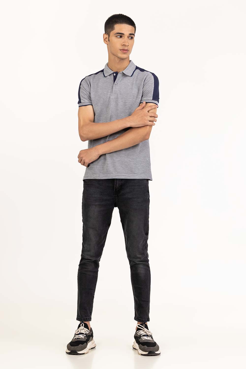 Grey Basic Polo PS-FPK23-020