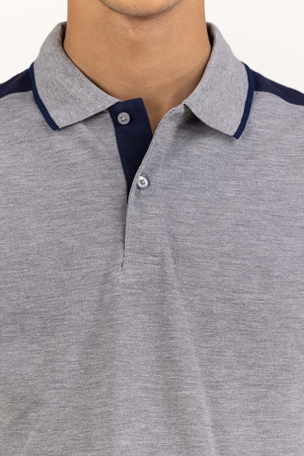 Grey Basic Polo PS-FPK23-020