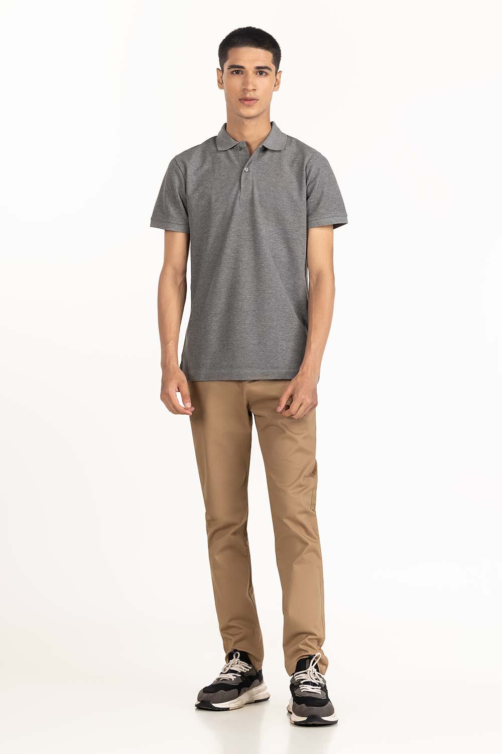 Grey Basic Polo PS-SIGPK23-246