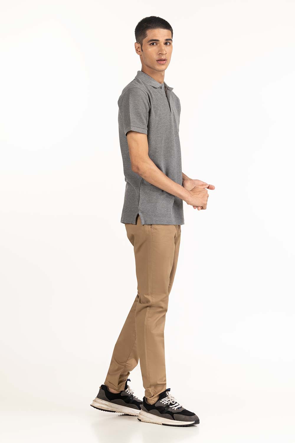 Grey Basic Polo PS-SIGPK23-246