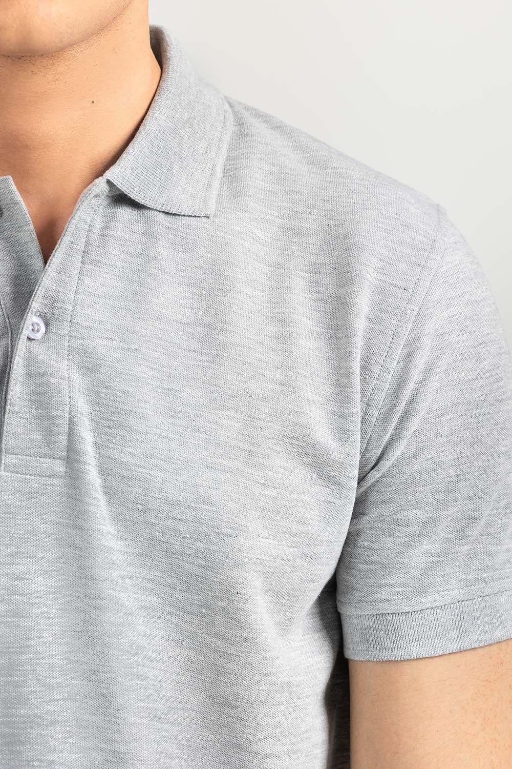 Grey Basic Signature Polo PKP-SB-123