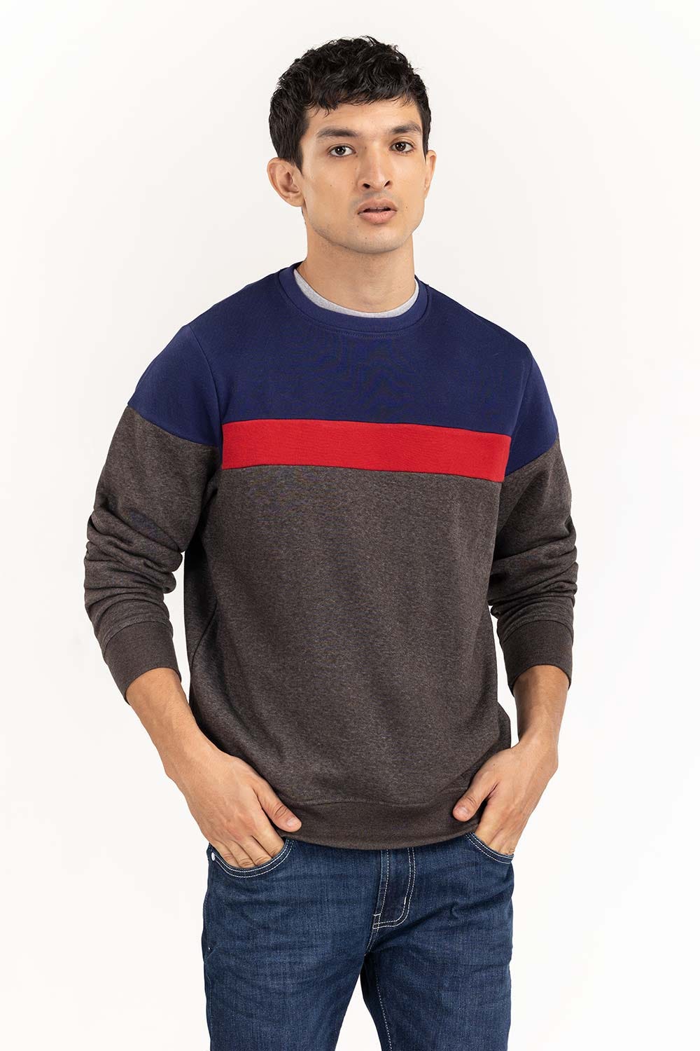 Grey Basic Sweat Shirt SWS-F22-020