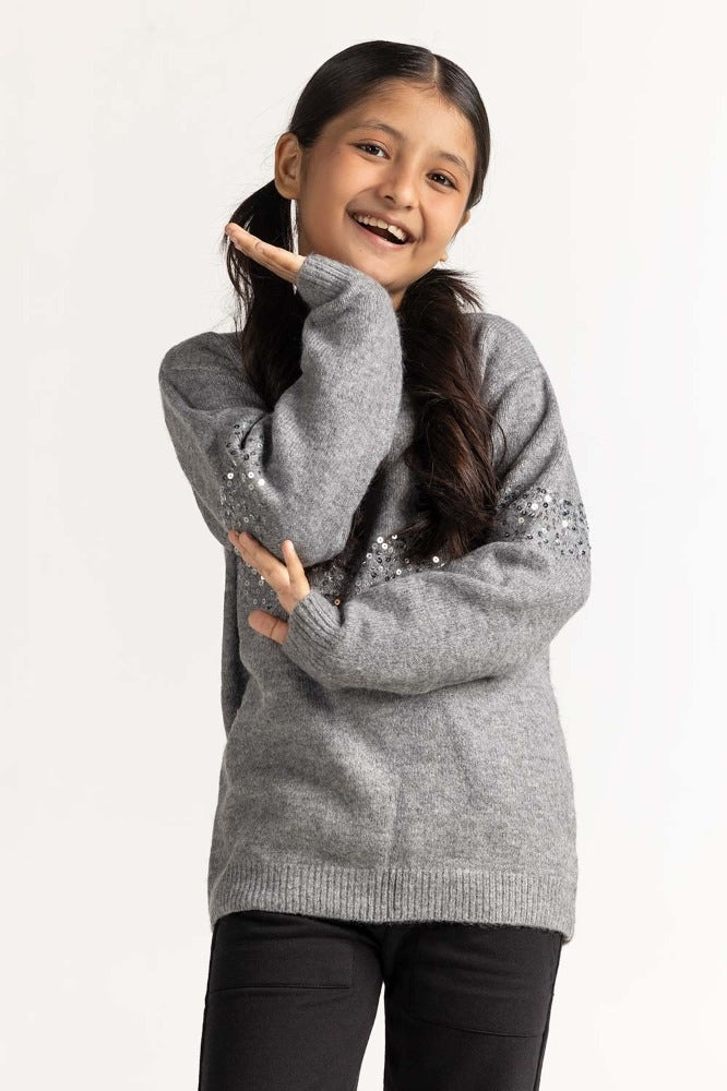 Grey Basic Sweater JG-SWT-WS23-013