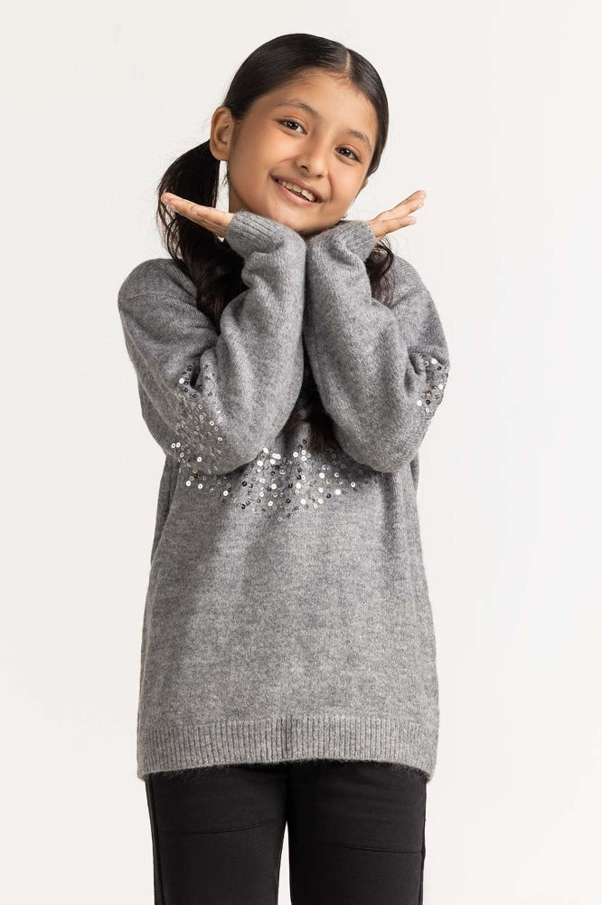 Grey Basic Sweater JG-SWT-WS23-013