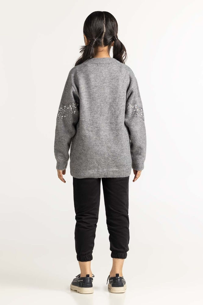 Grey Basic Sweater JG-SWT-WS23-013