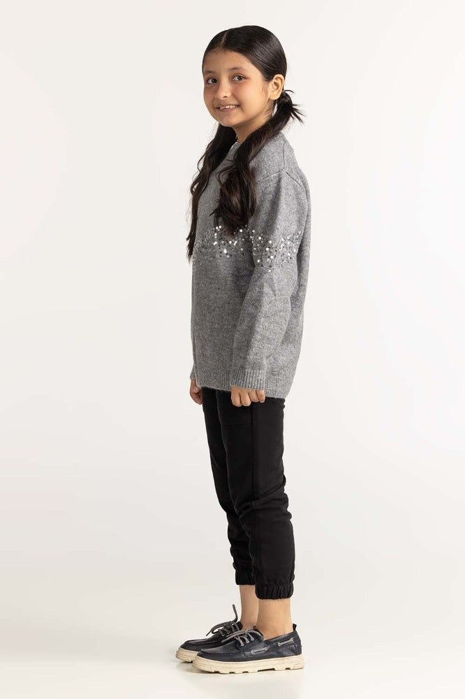 Grey Basic Sweater JG-SWT-WS23-013
