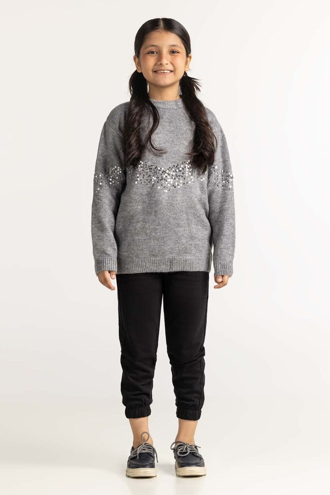 Grey Basic Sweater JG-SWT-WS23-013