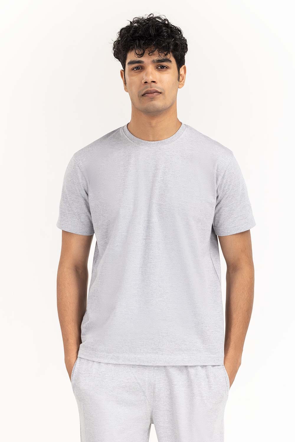 Grey Basic Tee LW-TS22-010