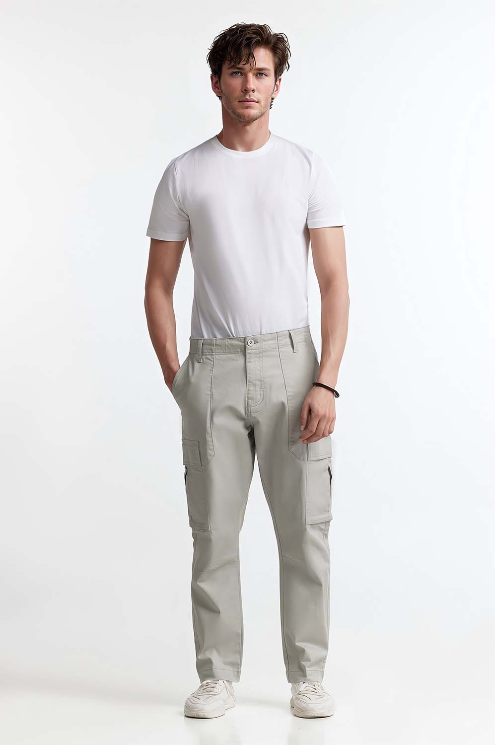 Grey Basic Trouser MNTRCSS24001-A