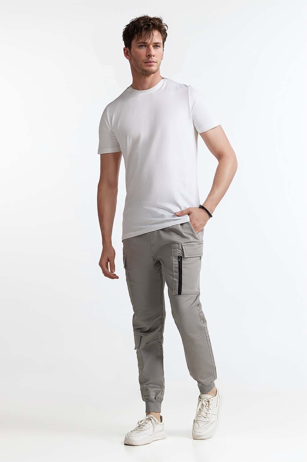 Grey Basic Trouser MNTRCSS24003-B