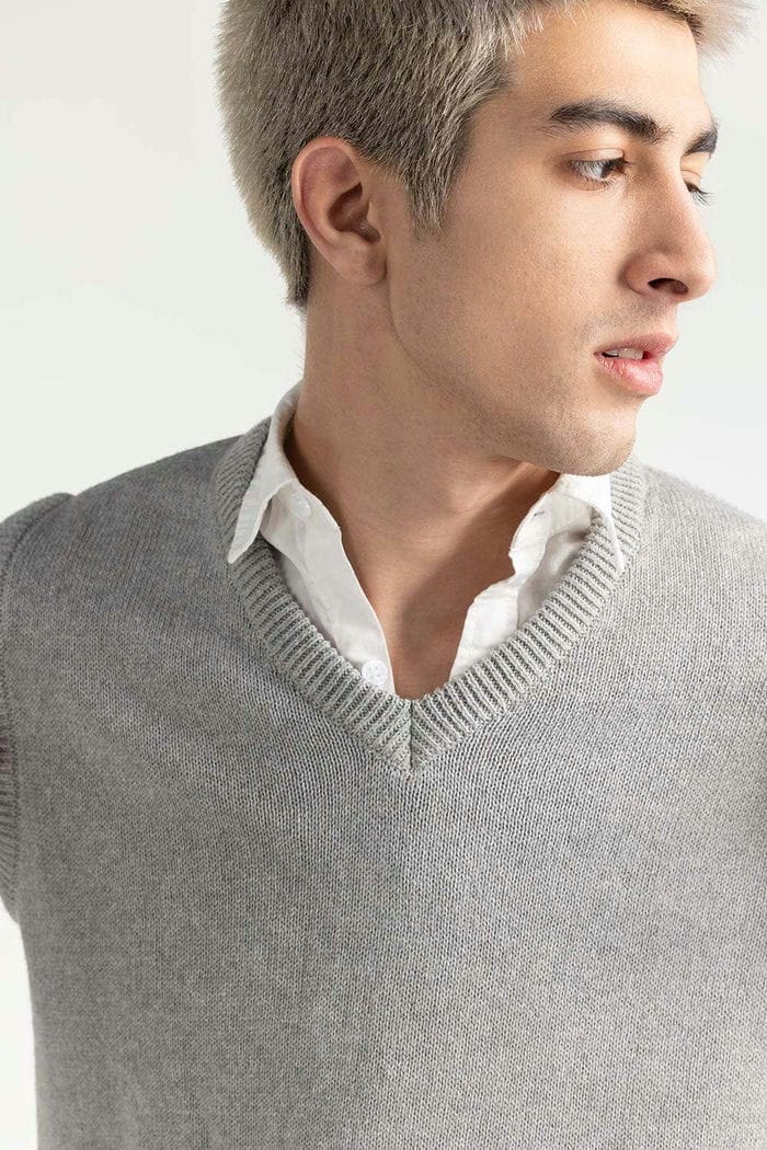 Grey Basic Vest 224-111-074