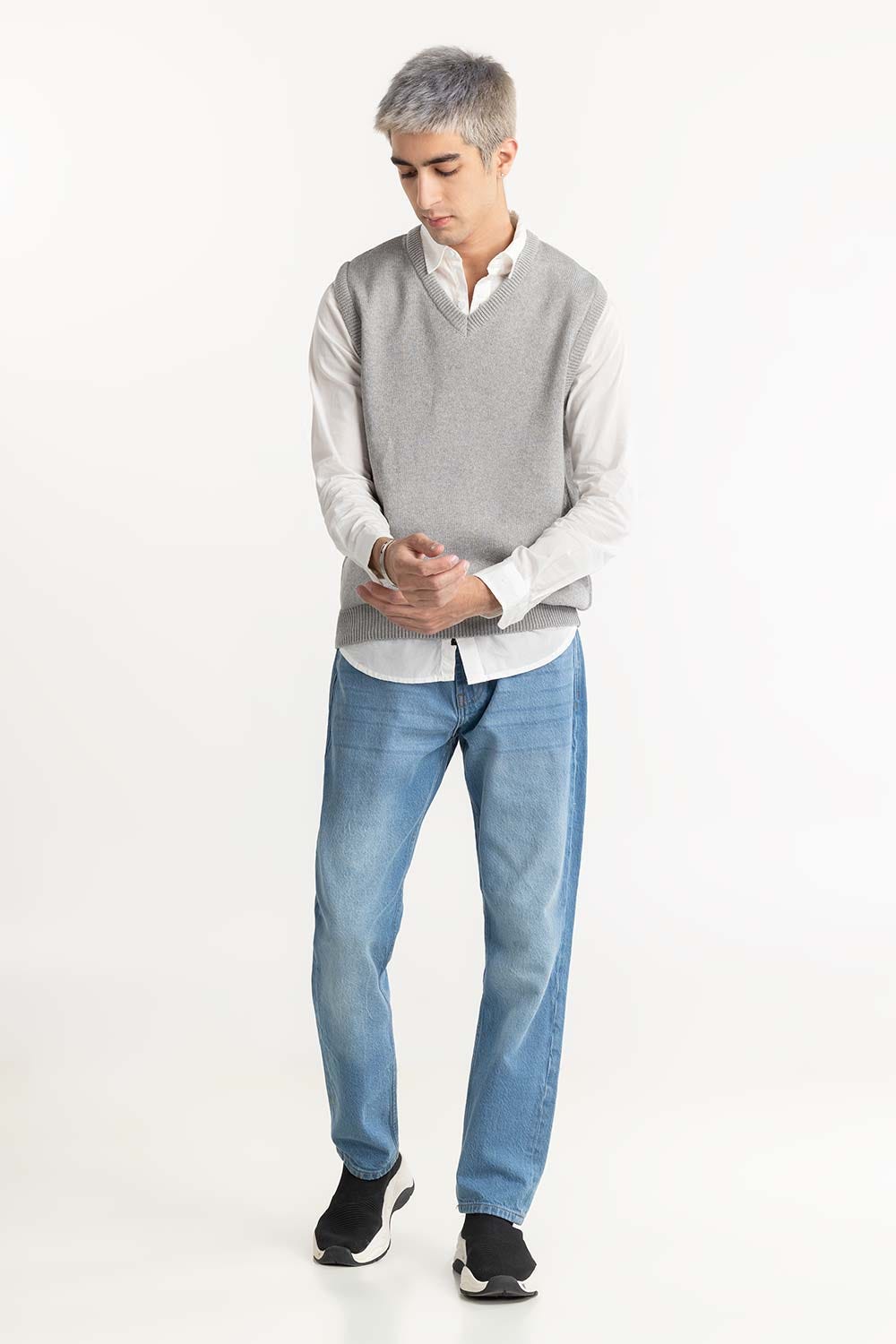 Grey Basic Vest 224-111-074