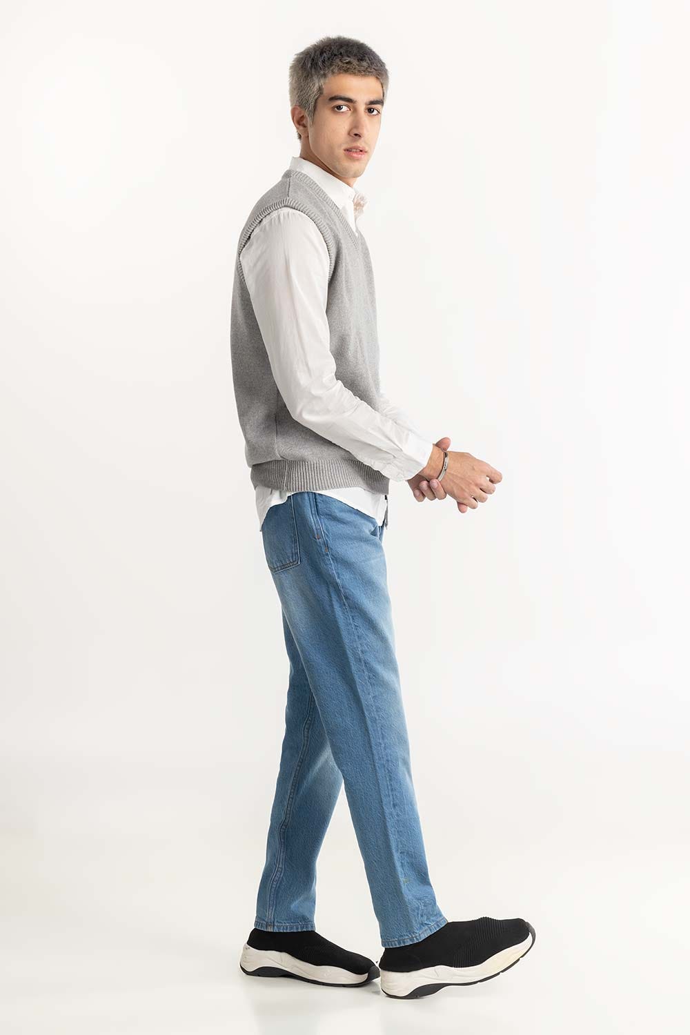 Grey Basic Vest 224-111-074