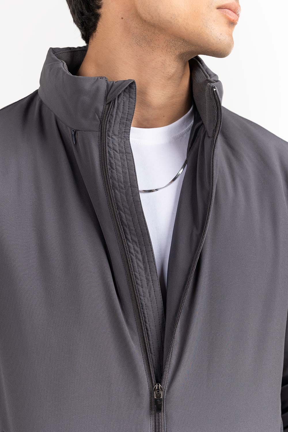 Grey Bomber Jacket JKT-WOV22-029