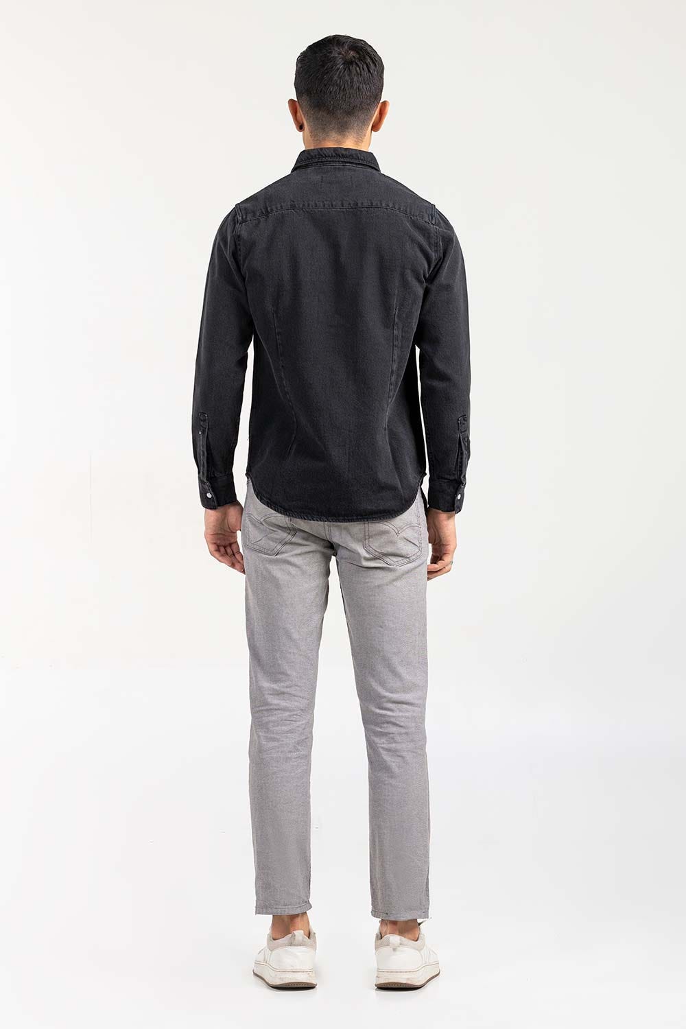 Grey  Casual Shirt Denim M-DNM-S-001 CS