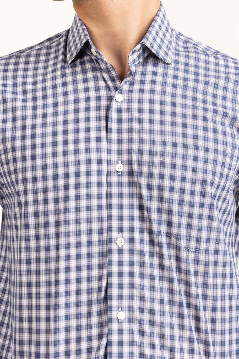 Grey Checkered Yarn Dyed Formal Shirt FS-YD23-001