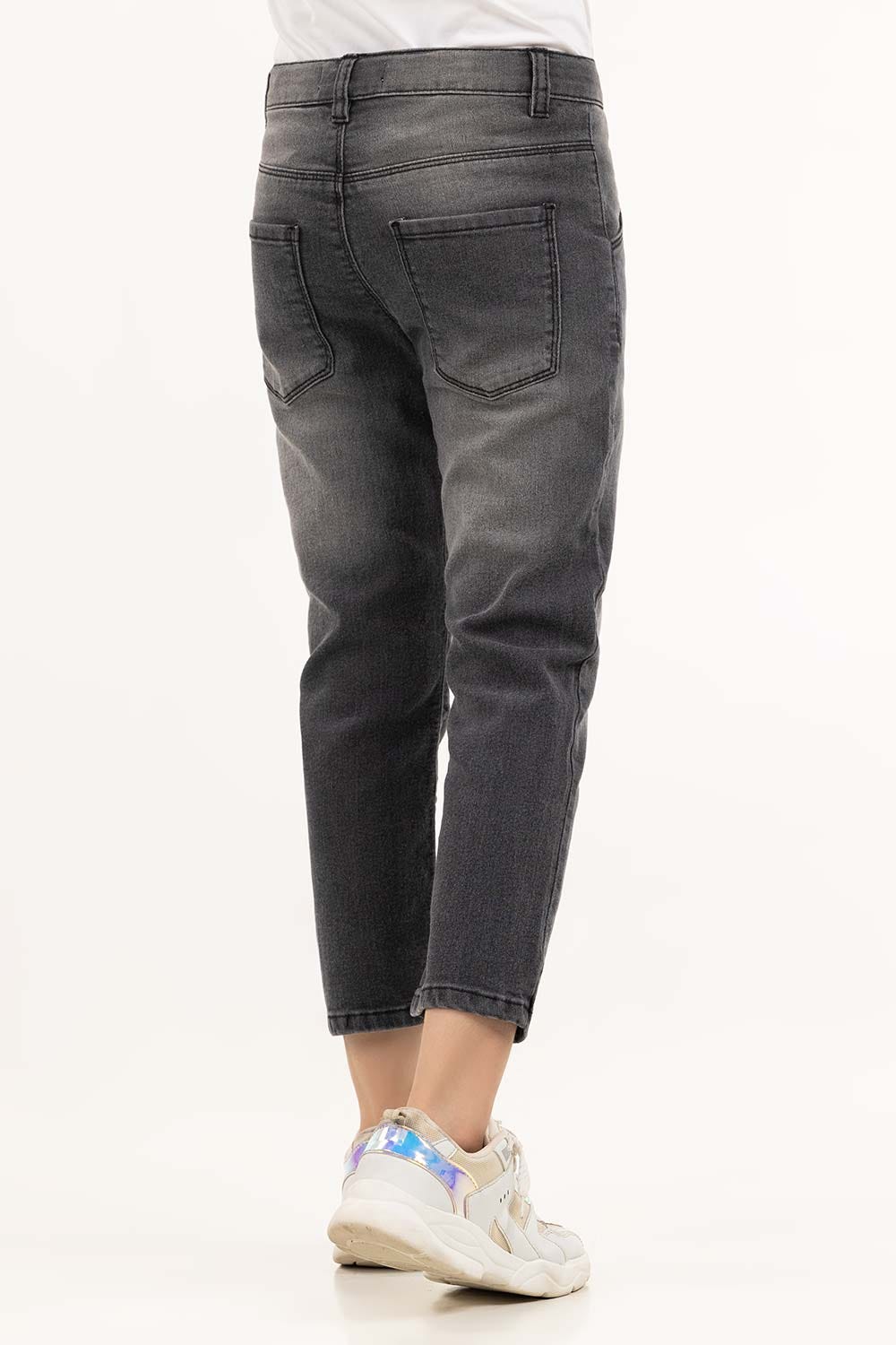 Junior Girl Grey Denim Jeans 224-421-005