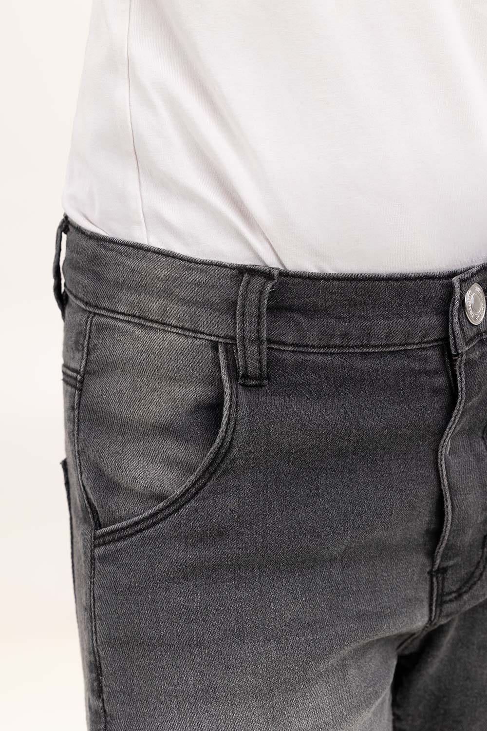 Junior Girl Grey Denim Jeans 224-421-005