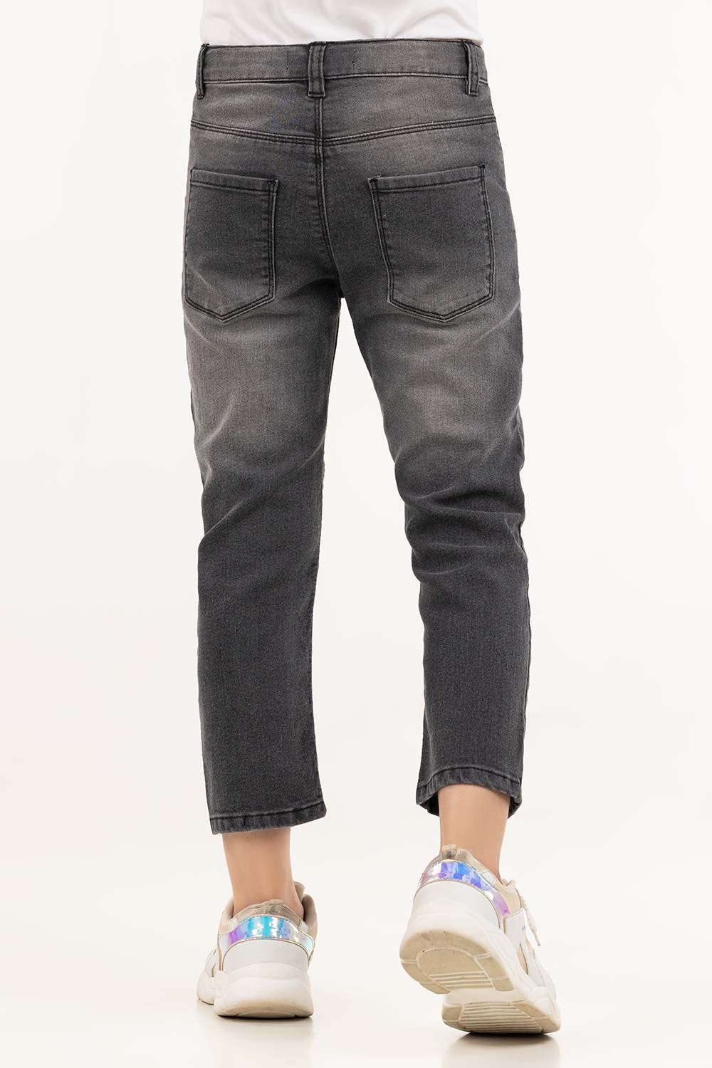 Junior Girl Grey Denim Jeans 224-421-005