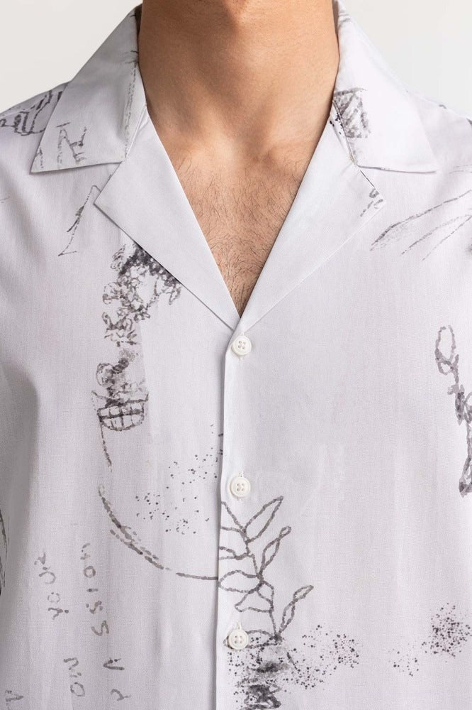 Grey Digital Printed Casual Shirt MN-CS-PD23-008