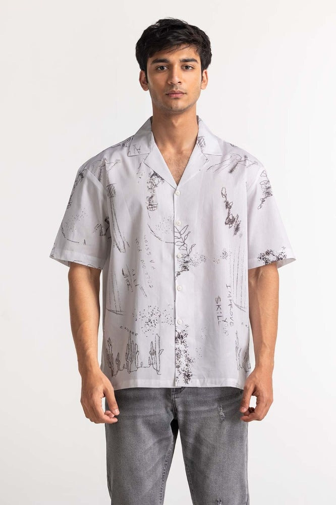 Grey Digital Printed Casual Shirt MN-CS-PD23-008