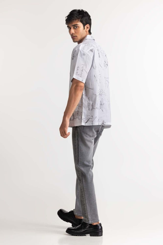 Grey Digital Printed Casual Shirt MN-CS-PD23-008