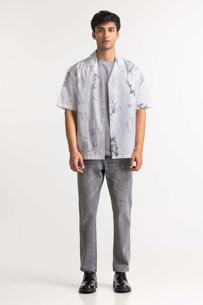 Grey Digital Printed Casual Shirt MN-CS-PD23-008