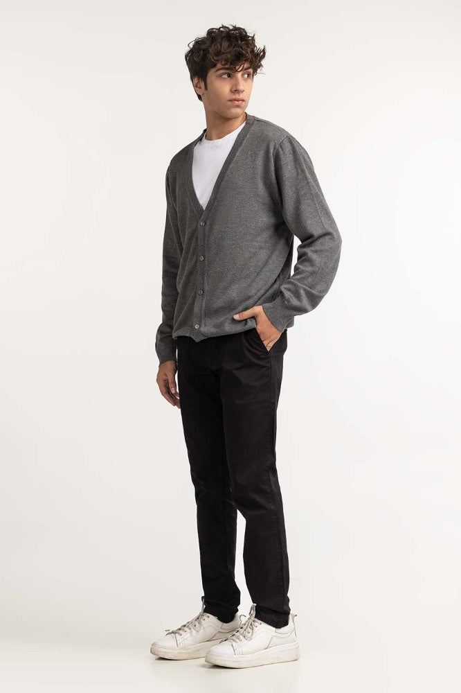 Grey Fashion Cardigan MN-SWT-WS23-185B