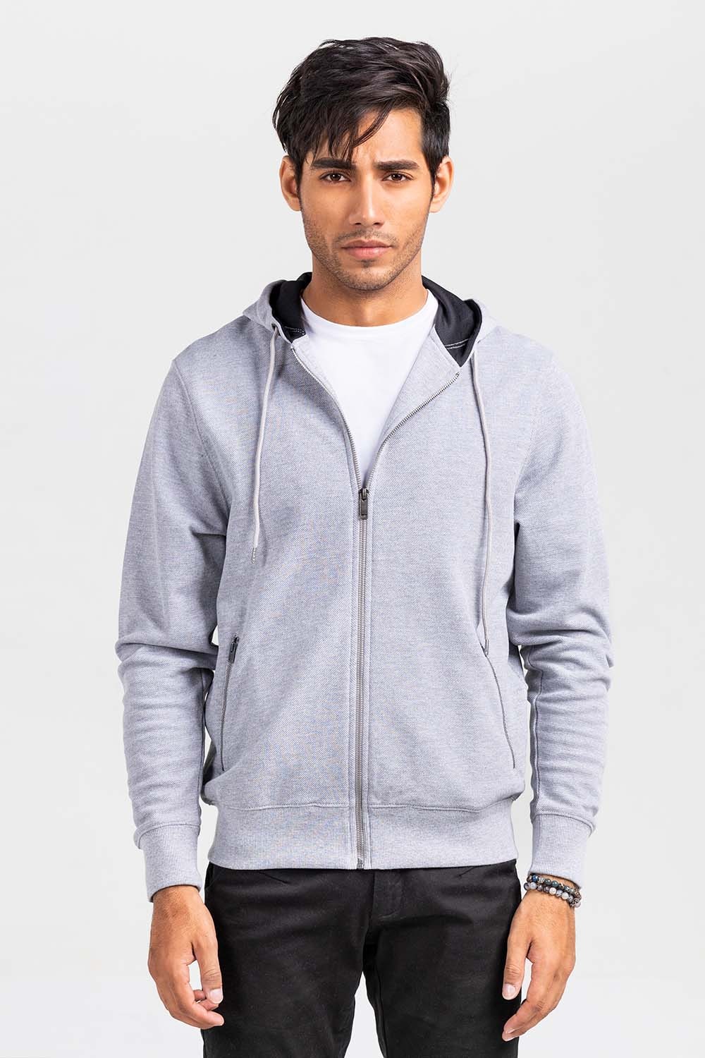 Grey Fashion  Hoodie JKT-HZJ-D50-03