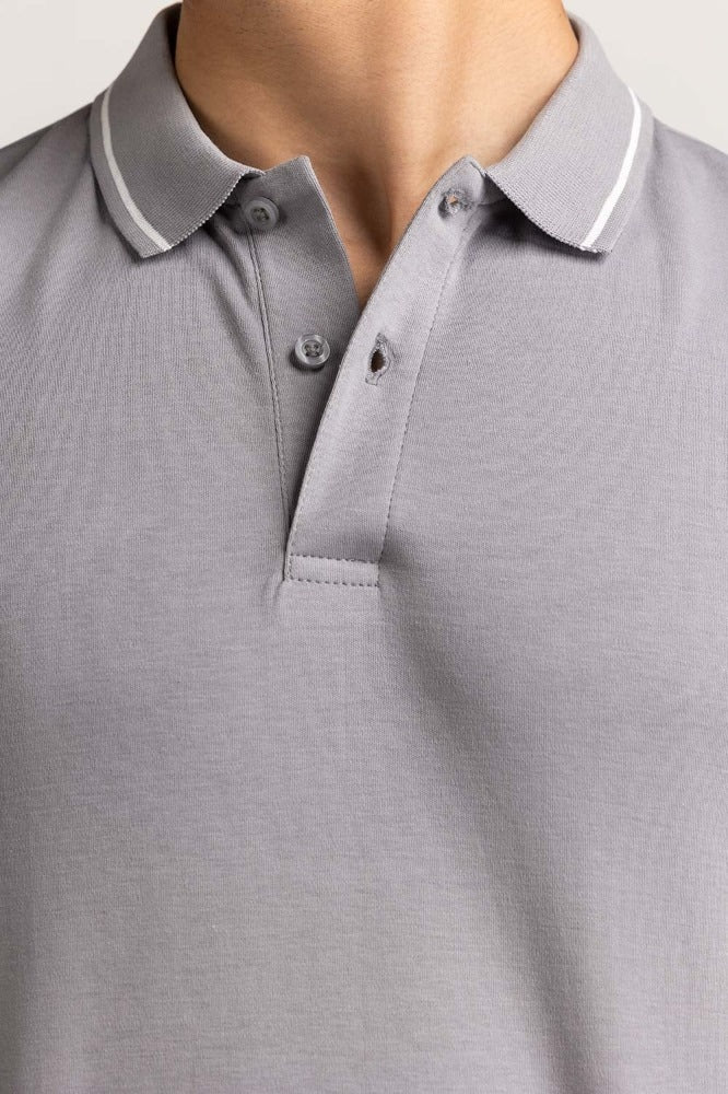 Grey Fashion Polo MN-PS-TP-S24-616