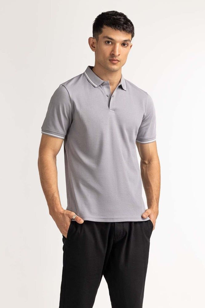 Grey Fashion Polo MN-PS-TP-S24-616