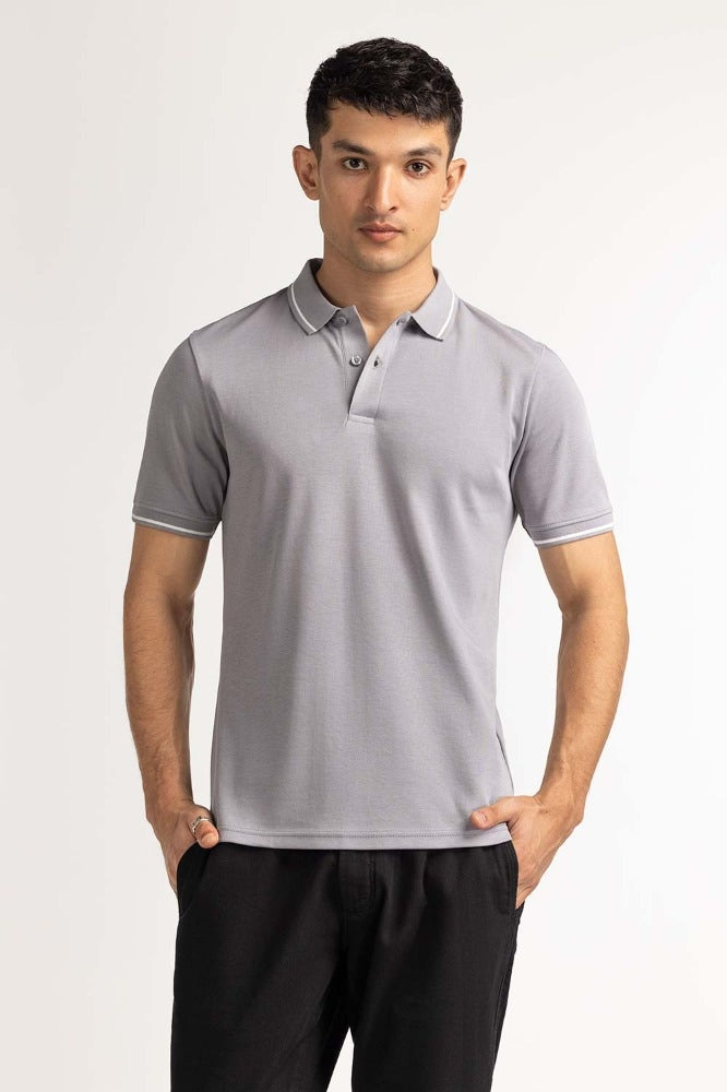 Grey Fashion Polo MN-PS-TP-S24-616