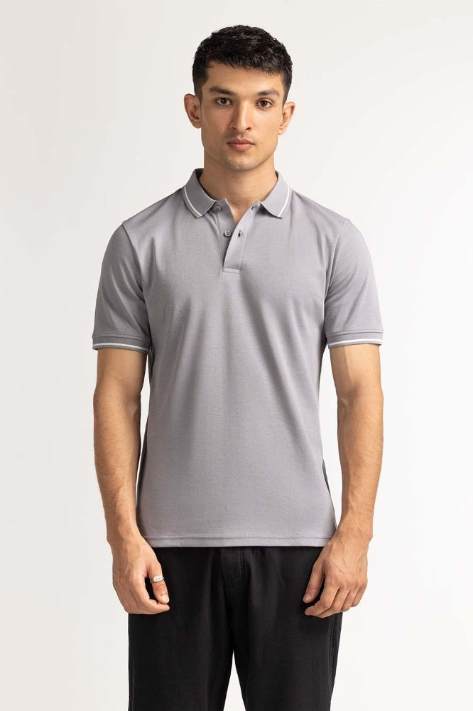 Grey Fashion Polo MN-PS-TP-S24-616