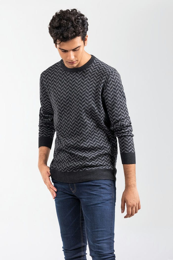 Grey Fashion Sweater FS-SWT-VPN-FD-438-01