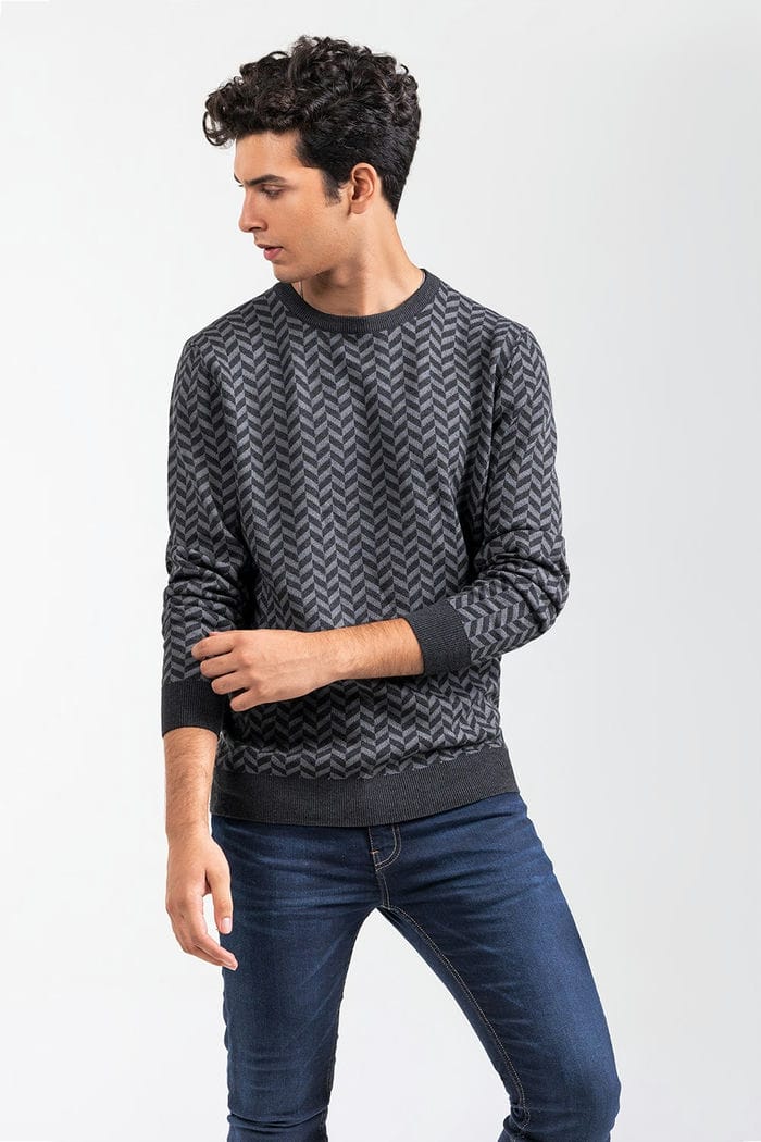 Grey Fashion Sweater FS-SWT-VPN-FD-438-01