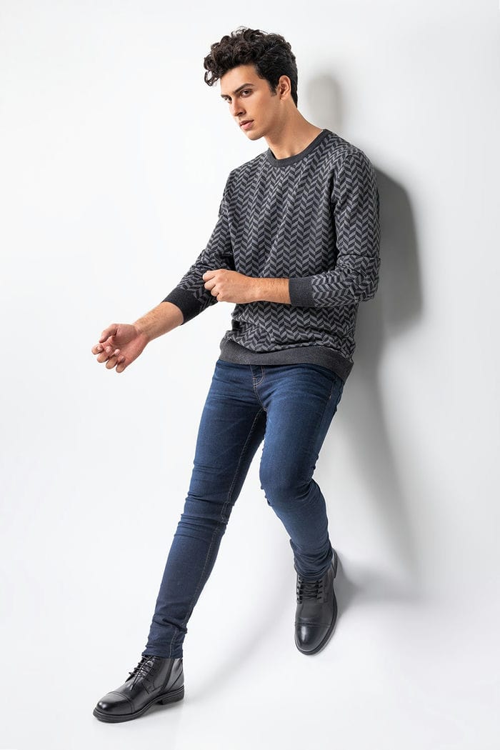 Grey Fashion Sweater FS-SWT-VPN-FD-438-01