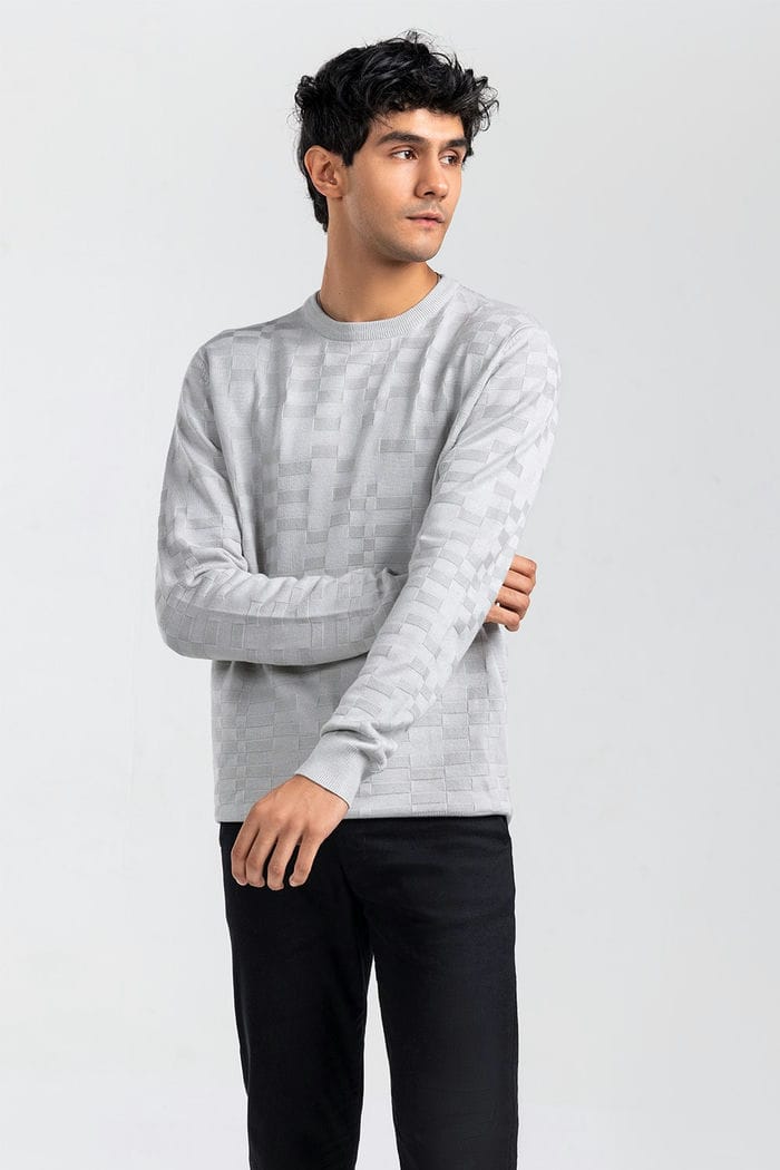 Grey Fashion Sweater FS-SWT-VPN-FD-445-01