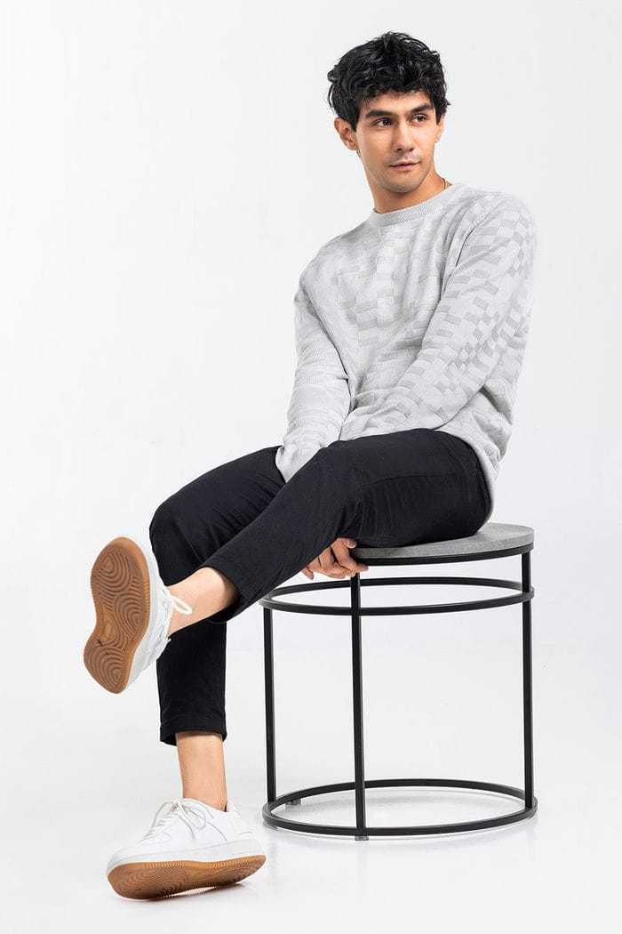 Grey Fashion Sweater FS-SWT-VPN-FD-445-01