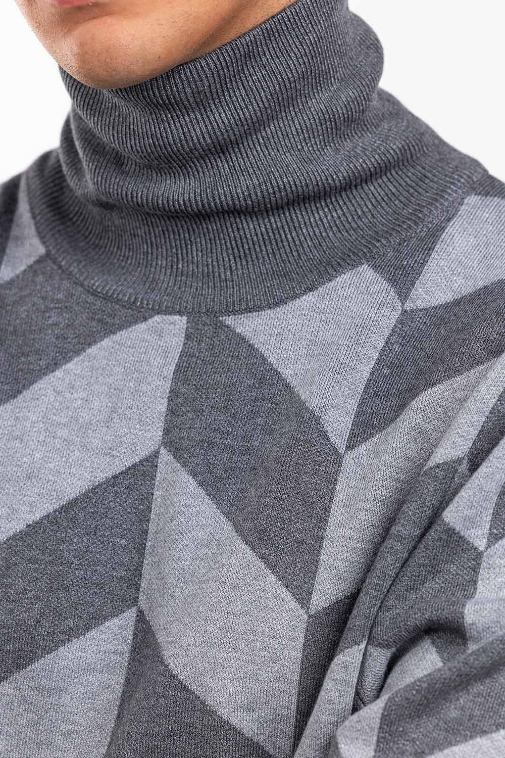 Grey Fashion Sweater FS-SWT-VPN-FD-450-01