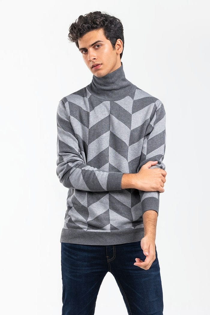 Grey Fashion Sweater FS-SWT-VPN-FD-450-01