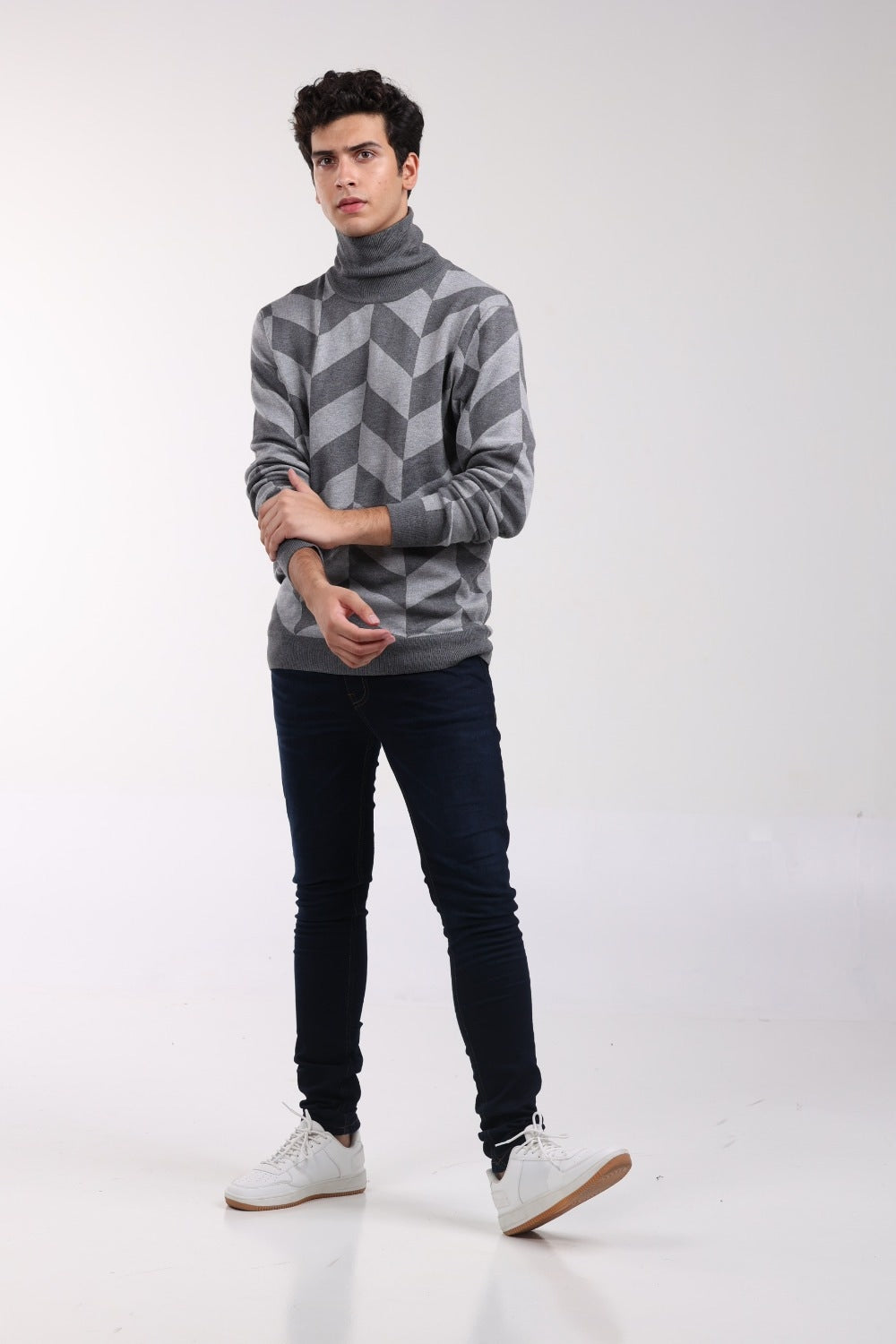 Grey Fashion Sweater FS-SWT-VPN-FD-450-01