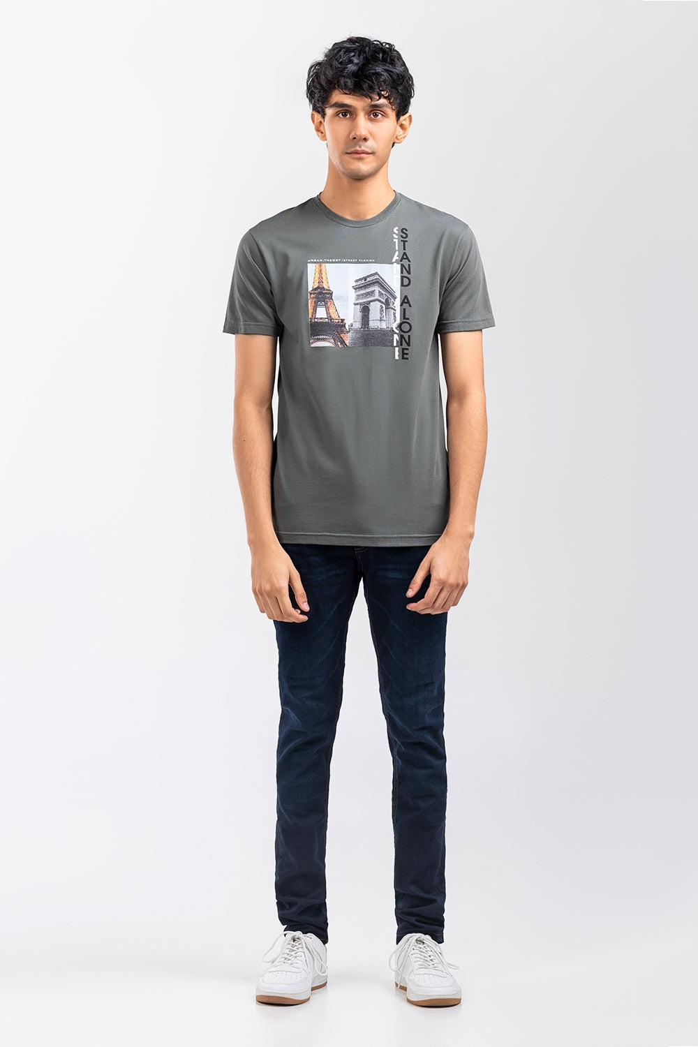 Grey Graphic Tee JGP-URB-D244-01