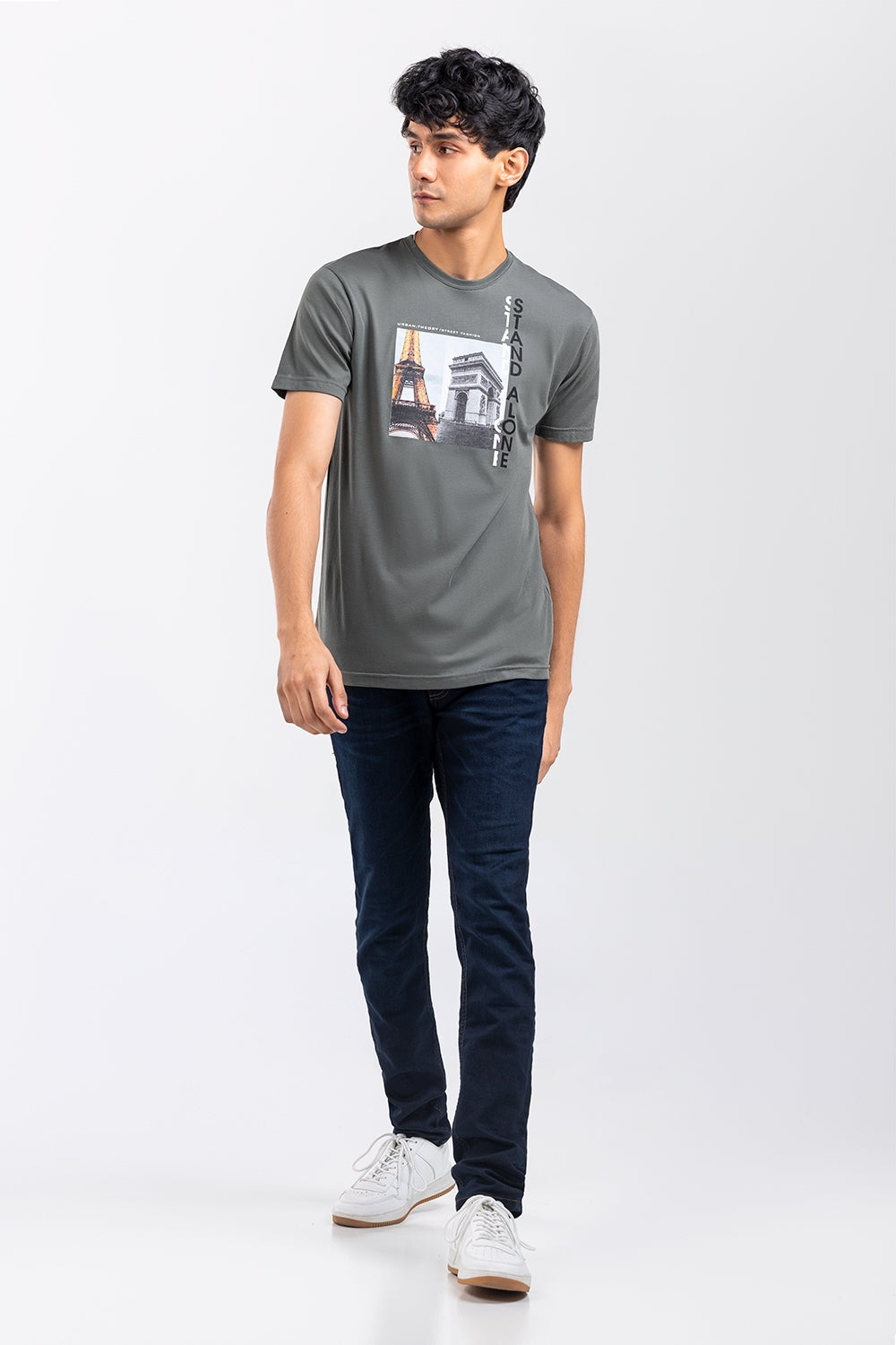 Grey Graphic Tee JGP-URB-D244-01