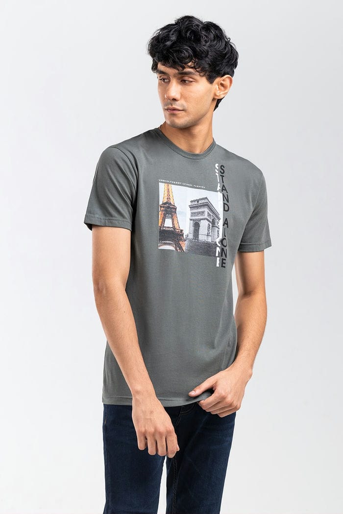 Grey Graphic Tee JGP-URB-D244-01